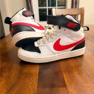 Nike Kids' White and Red Sneakers